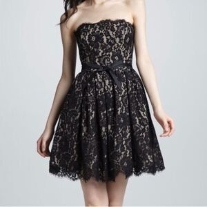 Neiman Marcus Robert Rodriguez black lace party dress size 12